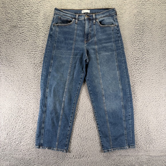 Jessica Simpson Denim - Jessica Simpson Jeans Womens 8 Blue Cotton Denim Tapered Barel Workwear Stretch